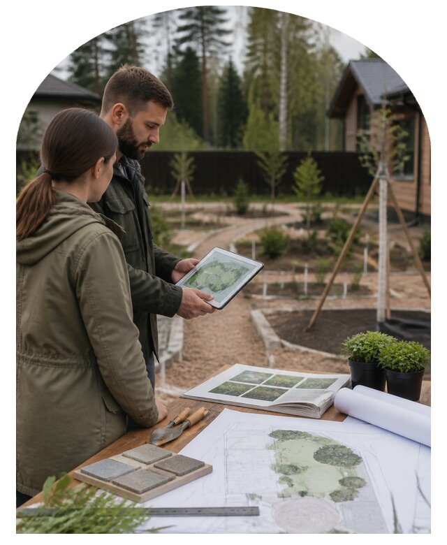 Индивидуальный дизайн проект сада и участка в Мончегорске