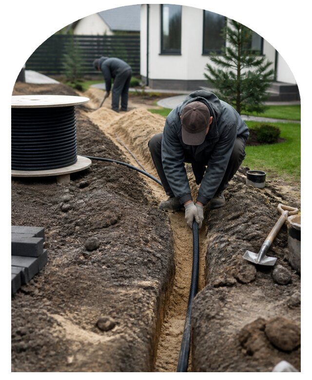 Прокладка кабеля на участке в Мончегорске по цене 6565 р. | Метпроект-Мнч